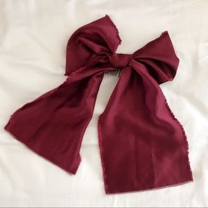 Anthropologie silk bow hair comb
