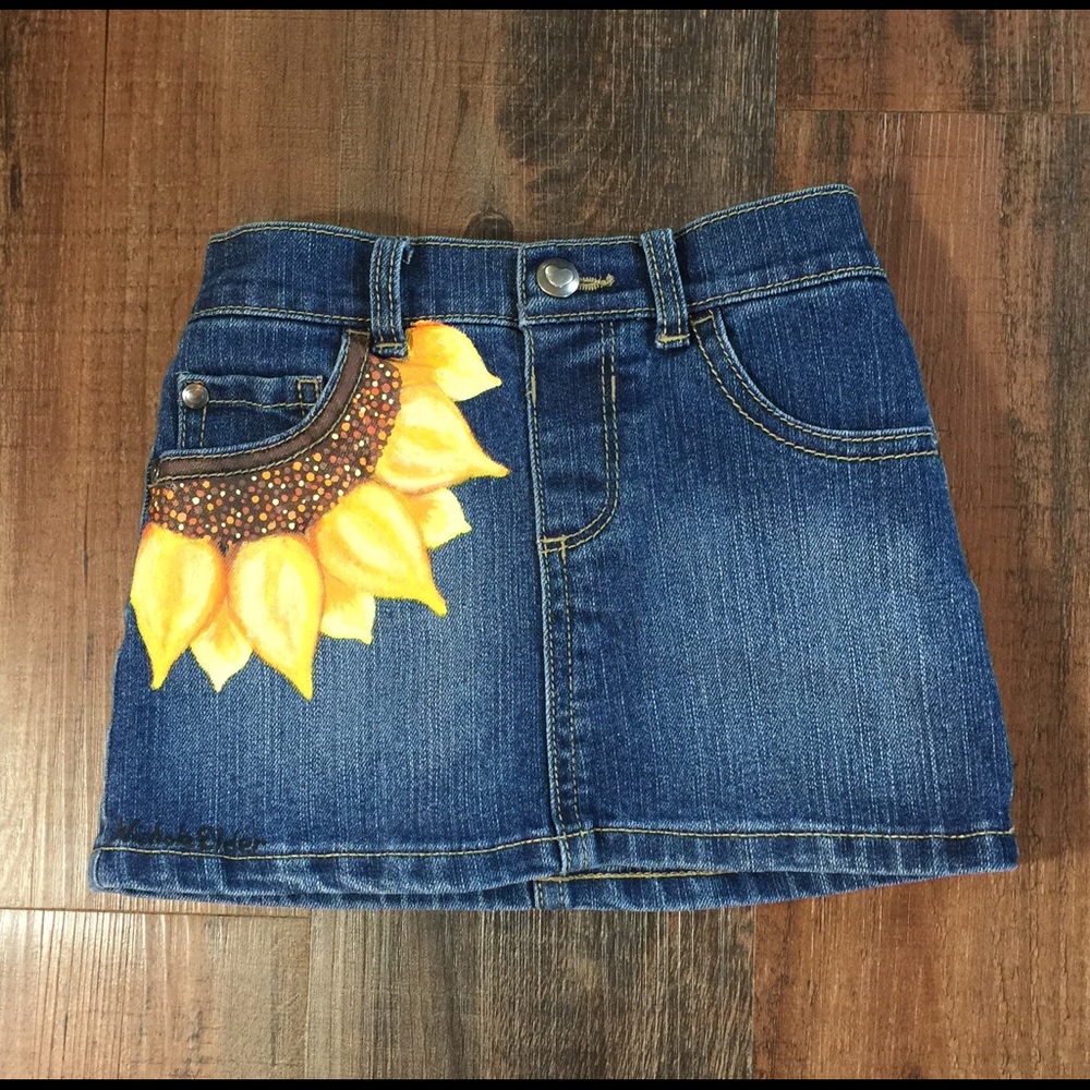 Eat. 1989 Place Denim Skort 4T with Sunflower