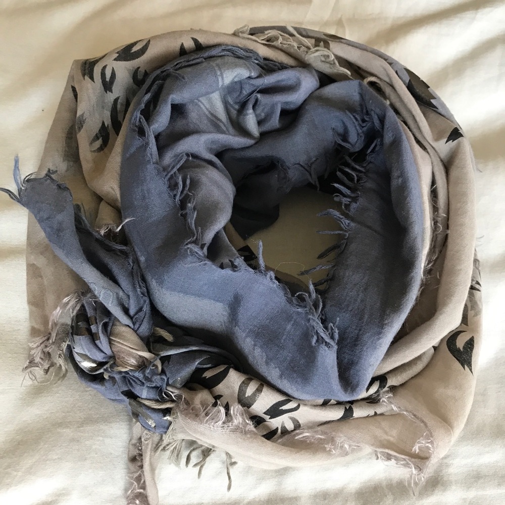 Ombré Square Metallic Embellished Scarf