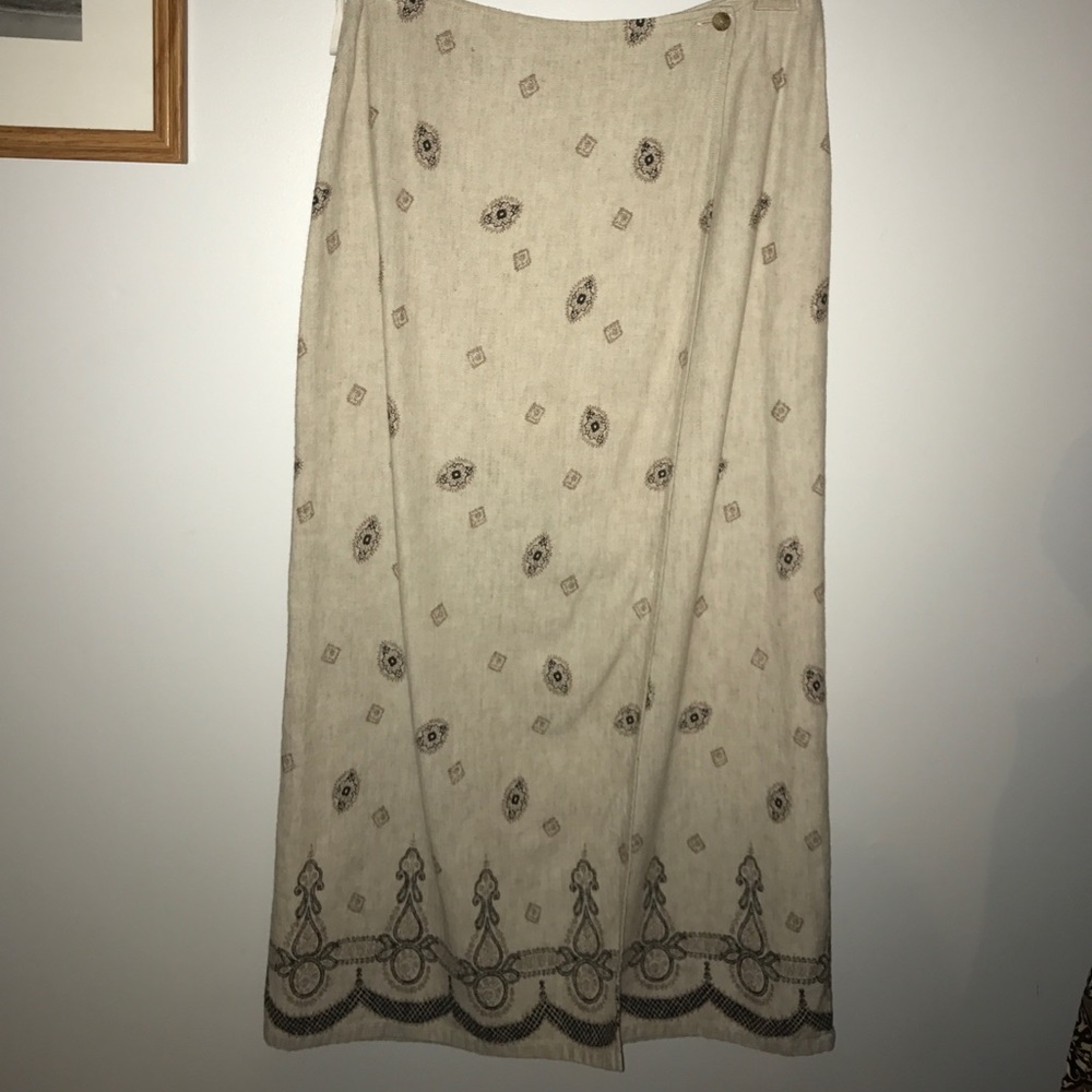 Tan wrap skirt