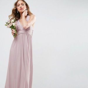 Gorgeous lavender maxi dress.