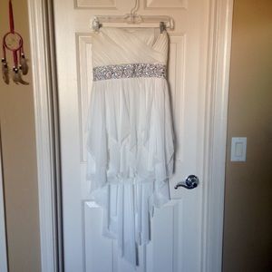 White high low dress