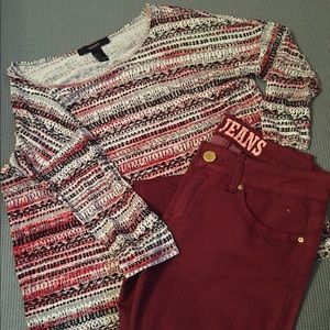 Skinny jeans & top bundle