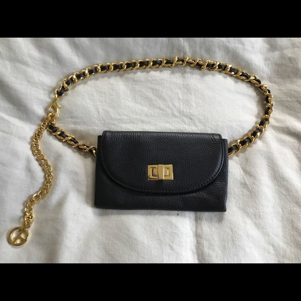 NWT- Leather Chain Belt Bag- Fanny pack