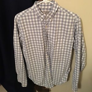 Men's J. Crew Light Blue Checkered Button Down