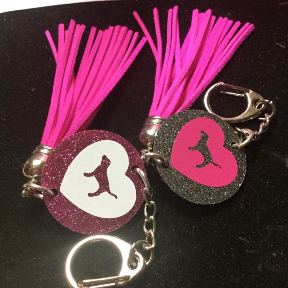 2 Pink Key Fobs Purse Charms 🔆