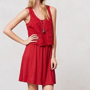Anthropologie Jersey and Lace Dress