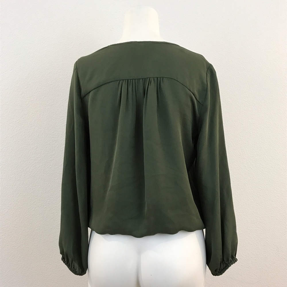 Joie V-neck Silk Tie Neck Tassel Blouse - Picture 5 of 8