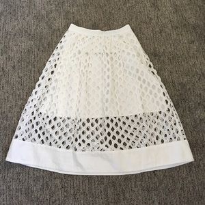 Delicate eyelet skirt
