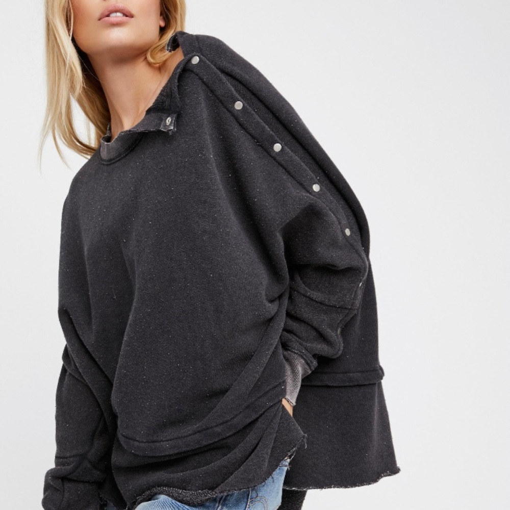 ISO: Free People Snap Up Shoulder Pullover L