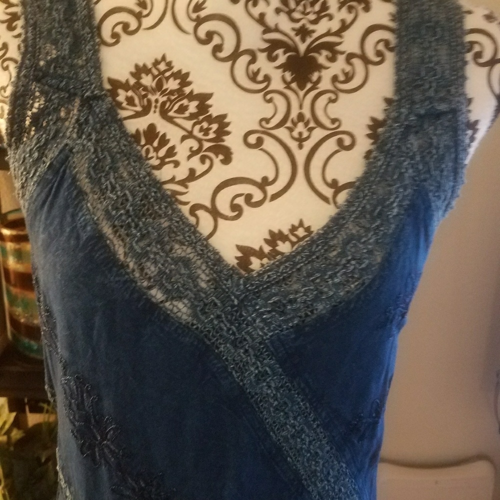 Unique denim blue dress