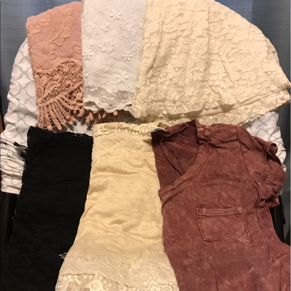 Embroidered tank tops/ crop tops