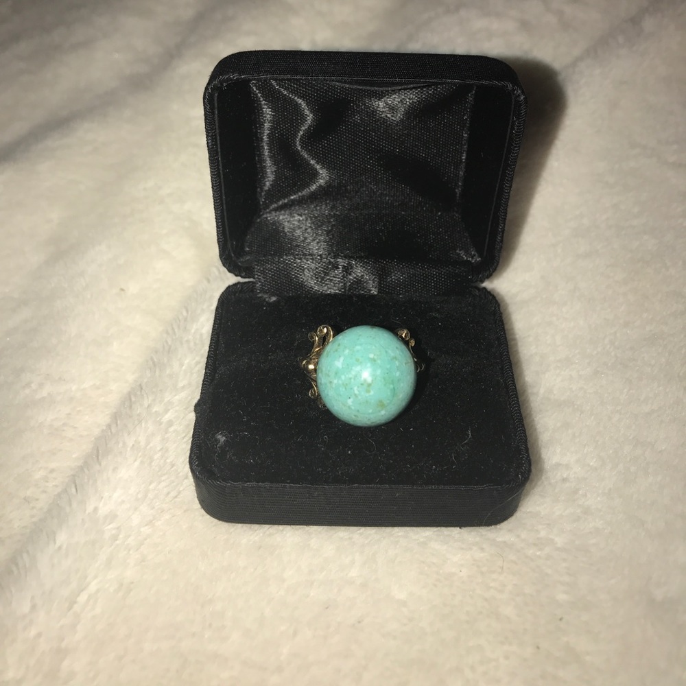 Blue Stone & Gold Ring