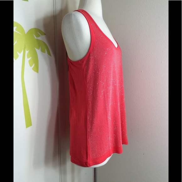 New Bebe Racerback Coral Tank Top Size S/P - Picture 2 of 5