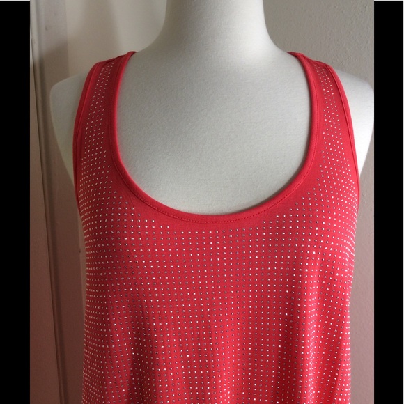 New Bebe Racerback Coral Tank Top Size S/P - Picture 4 of 5