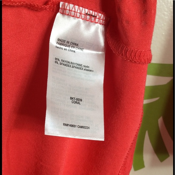 New Bebe Racerback Coral Tank Top Size S/P - Picture 5 of 5