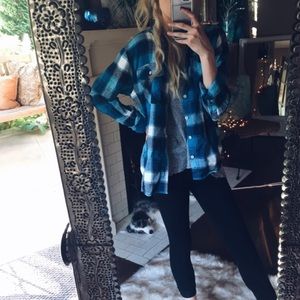 Daizy blue flannel
