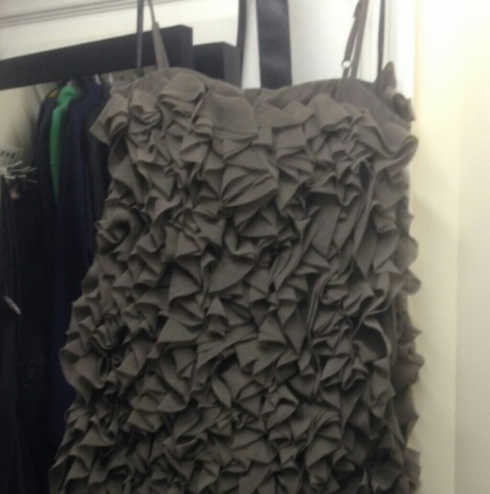 MM Couture Grey Ruffle Dress
