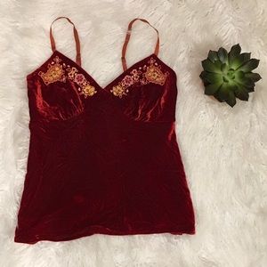 BANANA REPUBLIC Embroidered Floral Tank