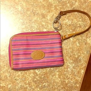Striped Fossil Wristlet