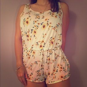 Forever 21 sunflower romper