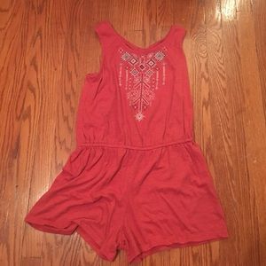 Xhilaration red romper
