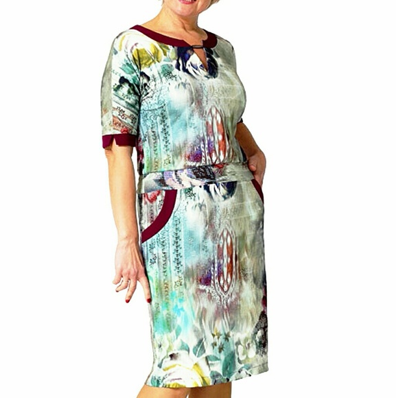 PLUS SIZE POCKET DRESS MADE IN EUROPE - Picture 1 of 1