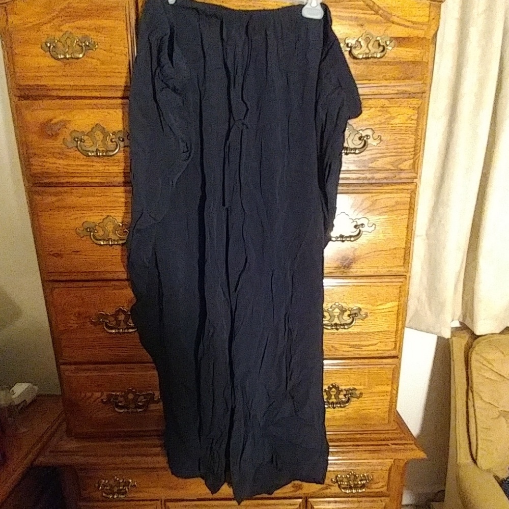 Ulla Popken Full Fit 100% Rayon Black Pants 5X