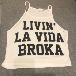 White Fitted tank top