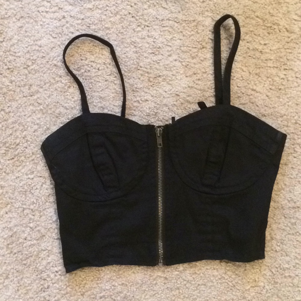Zip-up Crop Top