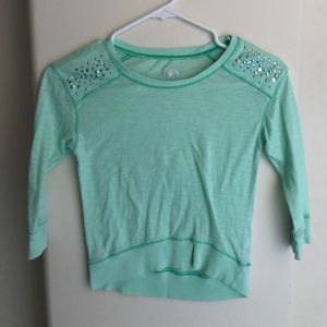 Justice lime green shirt