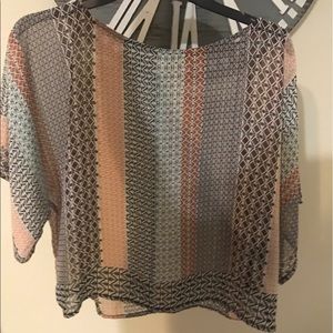 Multi-patterned blouse