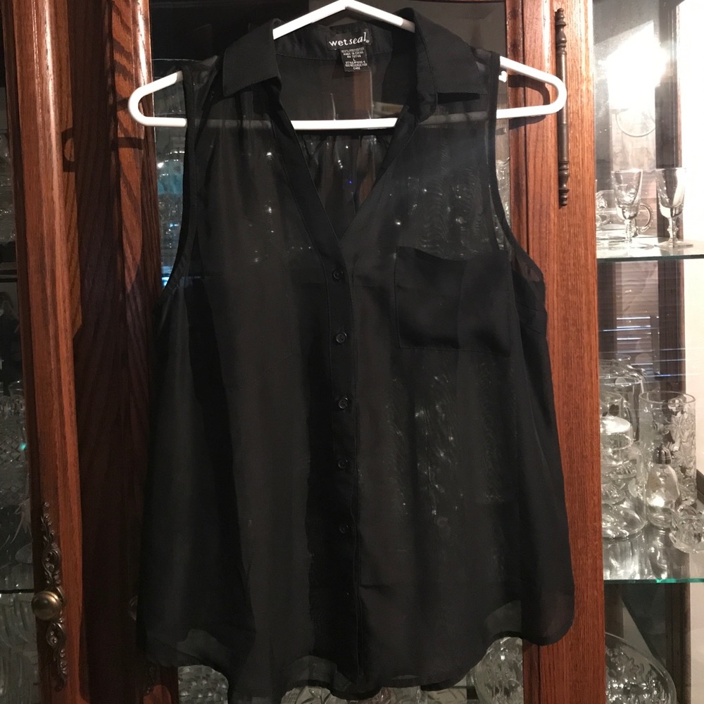 Sheer Sleeveless Top