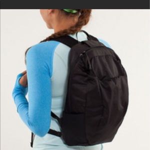 Lululemon All Black Backpack.