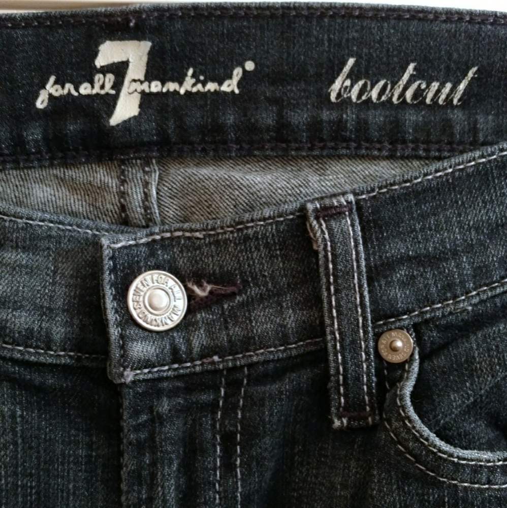 7 for all mankind dark blue bootcut jeans 28