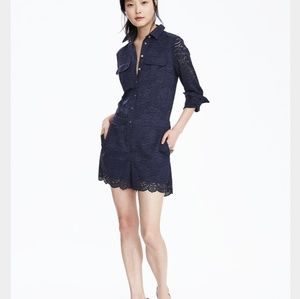 Banana Republic Long Sleeve Lace Romper