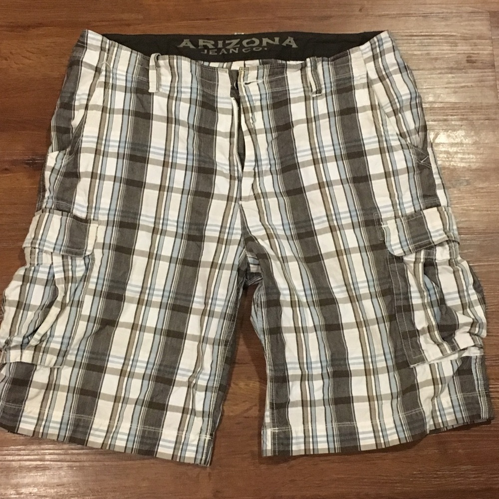 Plaid Cargo Shorts