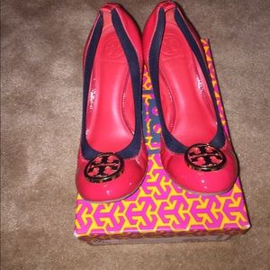 Tory Burch Red Wedges