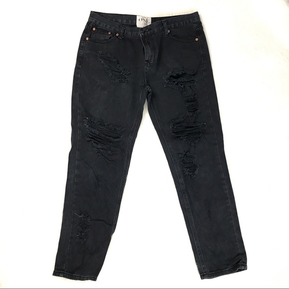 One teaspoon navy ripped distressed jeans - Picture 2 of 6