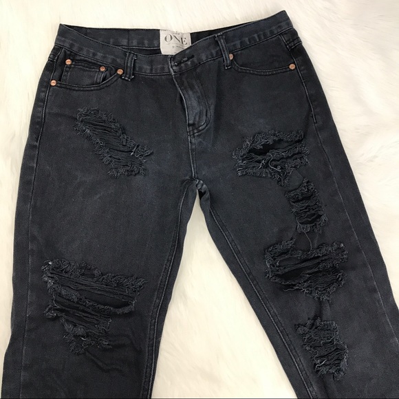 One teaspoon navy ripped distressed jeans - Picture 4 of 6