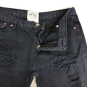 One teaspoon navy ripped distressed jeans