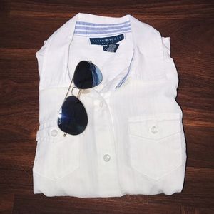 White Oxford Style Karen Scott Petite Small Shirt