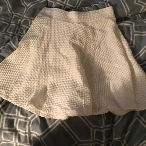 White waffle knit skirt