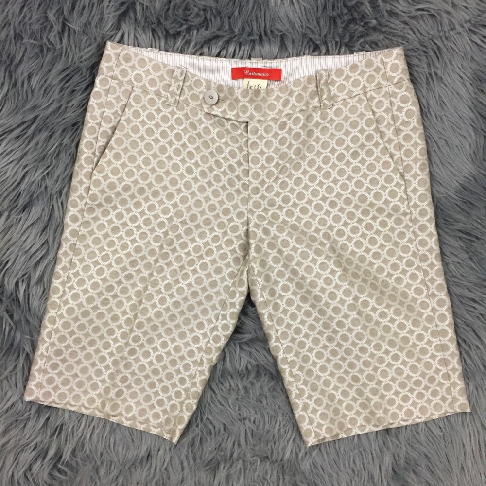 Anthropologie Cartonnier Mod Circle Gold Shorts