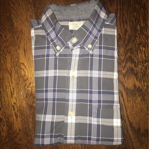 2-Ply Cotton Plaid Button Up