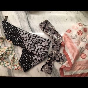 100% Silk Coach Scarfs, bundle!!