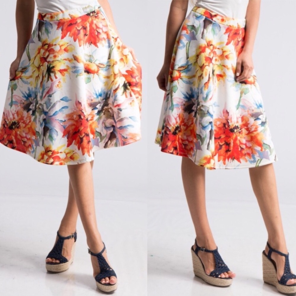 Floral Print Skirt