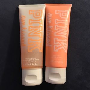VS Pink Sunkissed Body Scrub and Lotion set