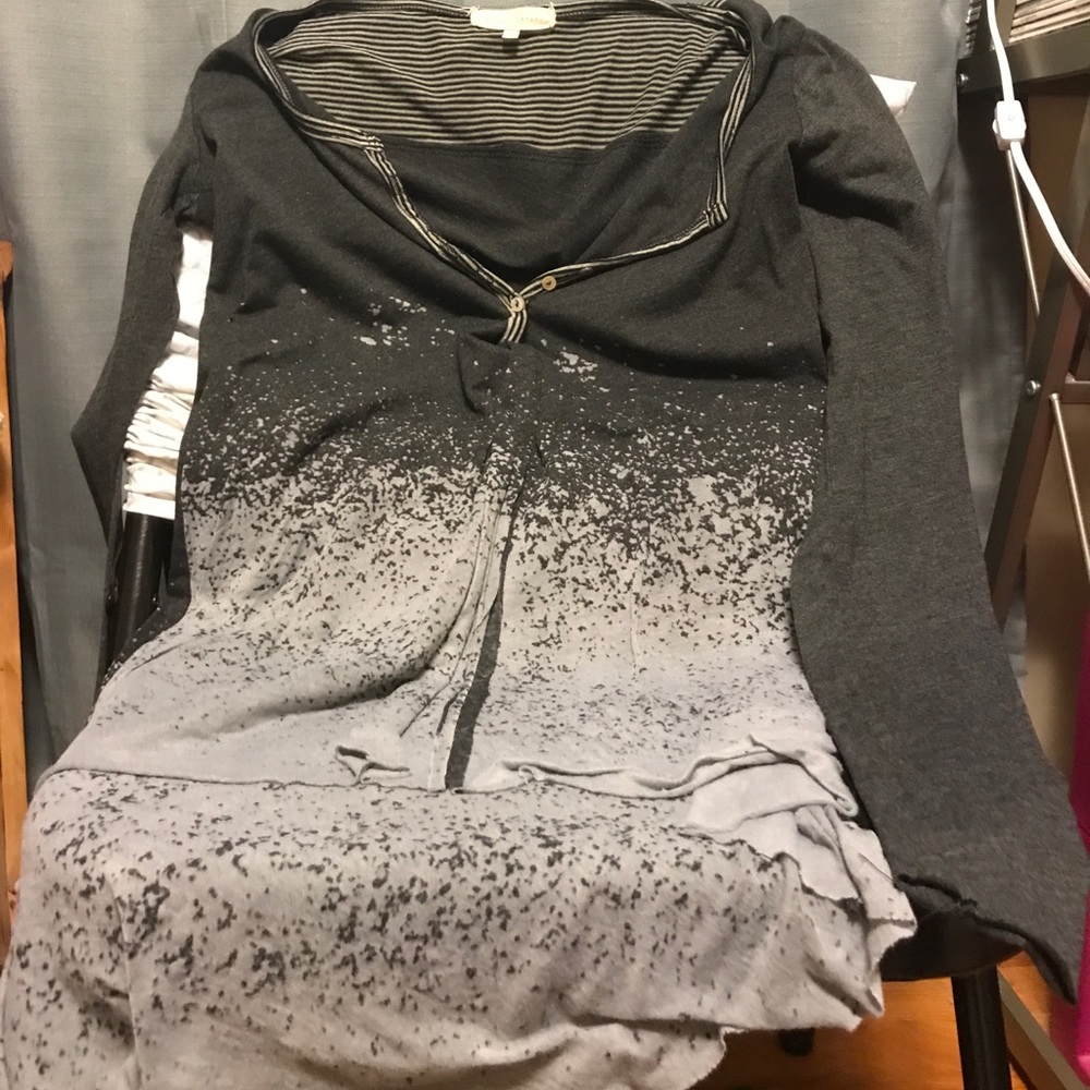 Light/dark gray Gilded intent splatter longsleeve