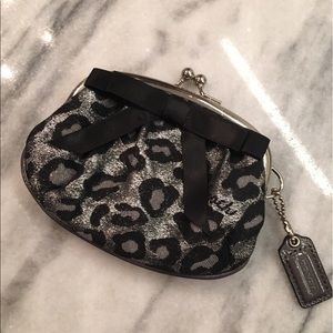 Sassy Leopard and metallic Coach Change Purse